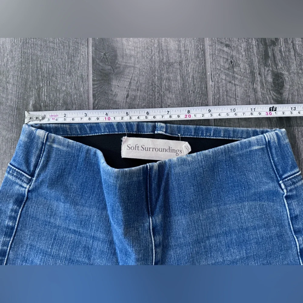 Soft Surroundings Pull On Flare Jeans Comfort Waist Denim Size XS Stretch‎ - Picture 6 of 7